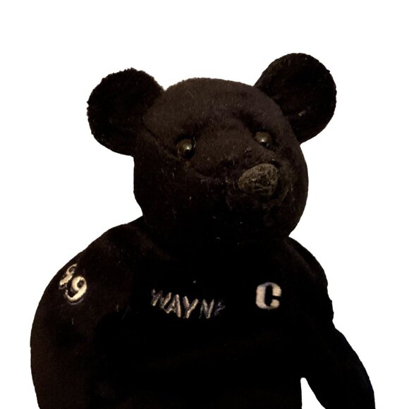 WANYE GRETSKY TEDDY BEAR SALVINOS BAMMERS LA KING NHL STUFFED ANIMAL BLACK - Picture 2 of 6